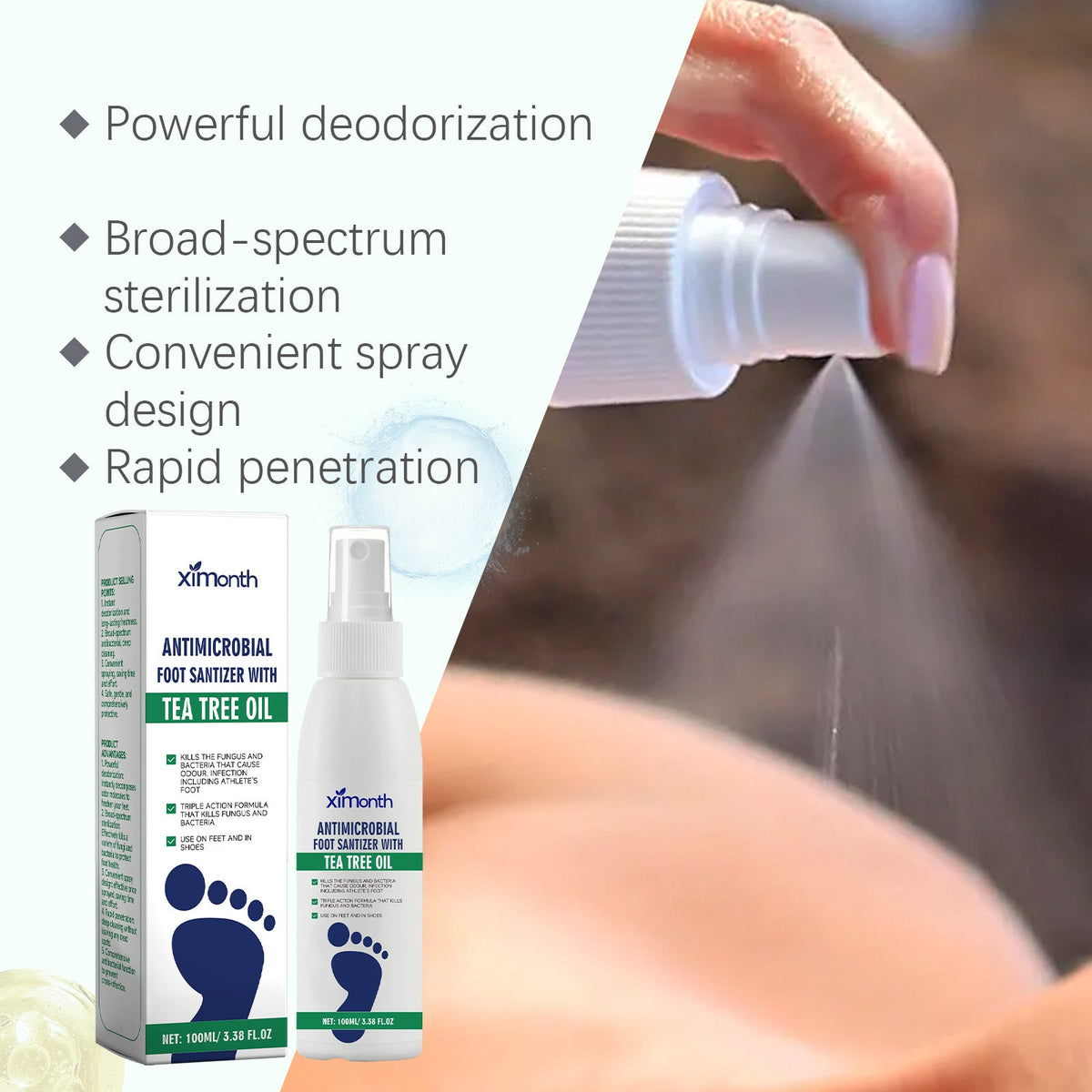 Tea Tree Foot Spray for Odor and Athlete's Foot