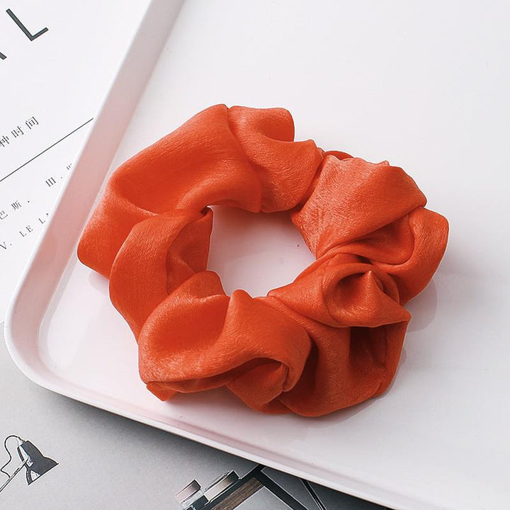 Satin Scrunchies Set – Gentle Hold Hair Ties, 4 Colors