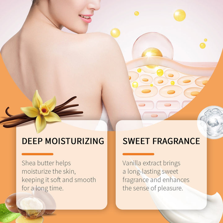 Vanilla Shea Body Butter for Soft, Non-Sticky Skin