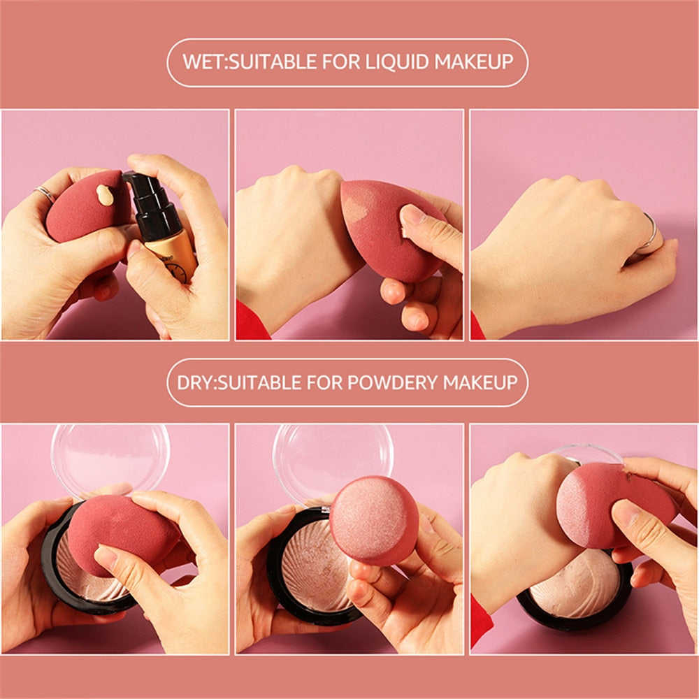 Professional Makeup Sponge Set (5-Piece) — Poreless Finish