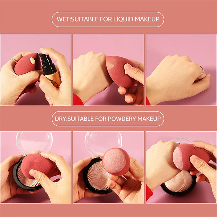 Professional Makeup Sponge Set (5-Piece) — Poreless Finish