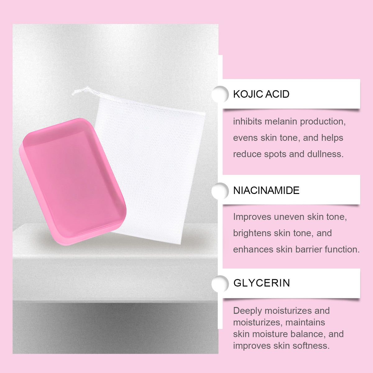 Kojic Acid Whitening Soap for Even, Brighter Skin Tone