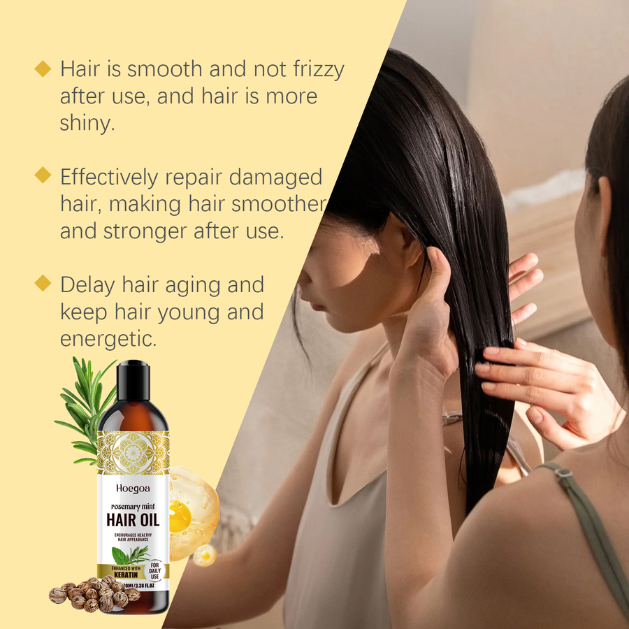 Rosemary Mint Hair Oil for Smoother, Shinier Looking Hair