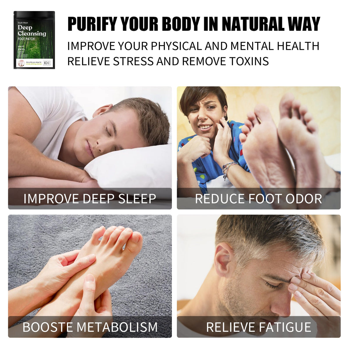 Detox Foot Patches for Deep Sleep & Overnight Cleanse