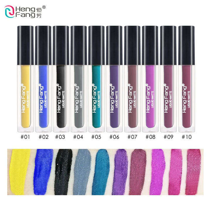 Waterproof Matte Liquid Lipstick – 20 Vivid Shades