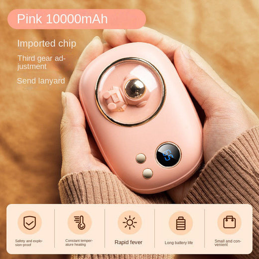 Hand Warmer Power Bank — 10000mAh, 7-Hour Heat, Astronaut