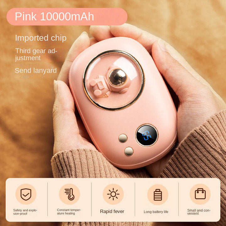 Hand Warmer Power Bank — 10000mAh, 7-Hour Heat, Astronaut