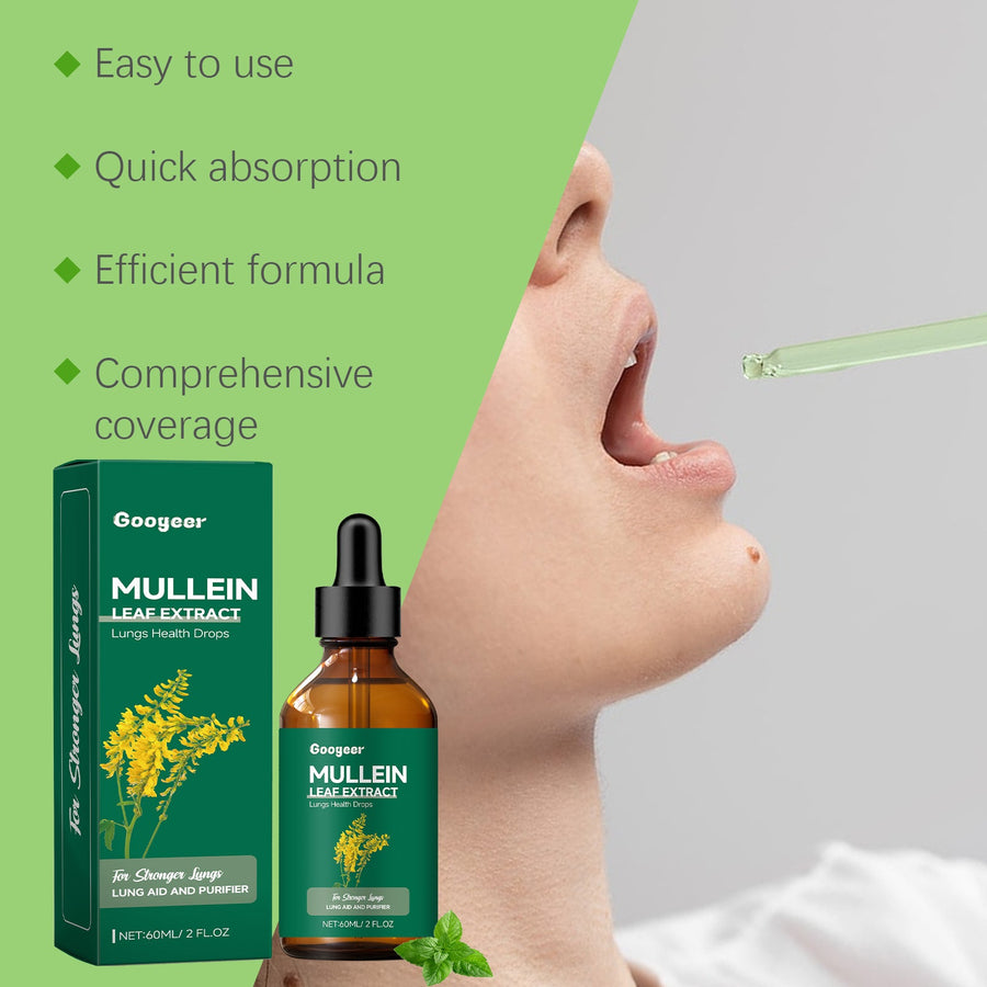 Lung Health Drops with Mullein Leaf Extract — Stronger