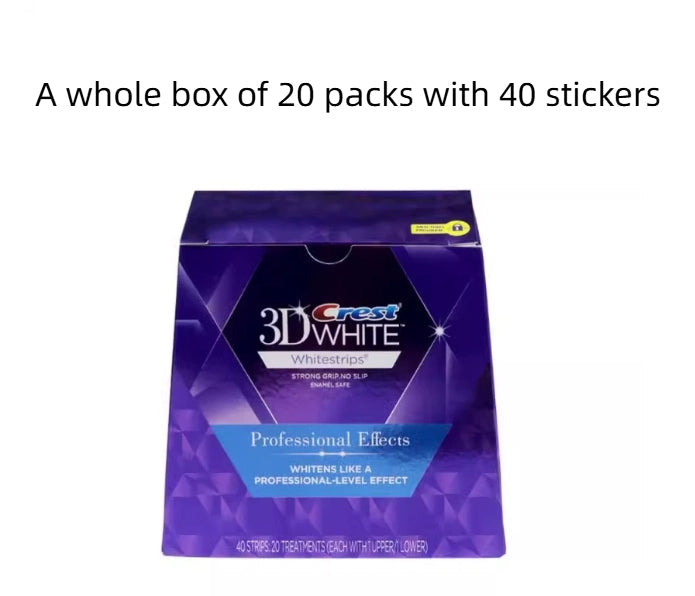 Bulk box of Crest 3D White Whitestrips Professional Effects containing 20 packs with 40 stickers