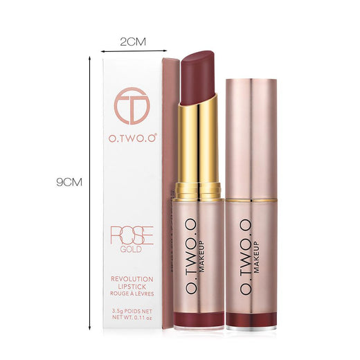 Matte Lipstick Set with Long-Lasting Rose-Gold Style