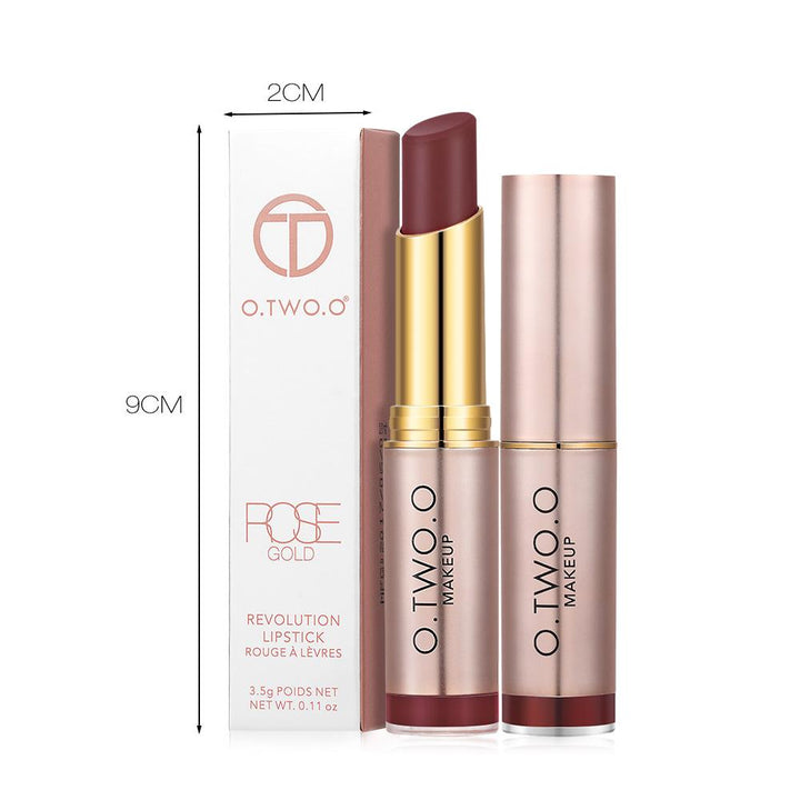Matte Lipstick Set with Long-Lasting Rose-Gold Style