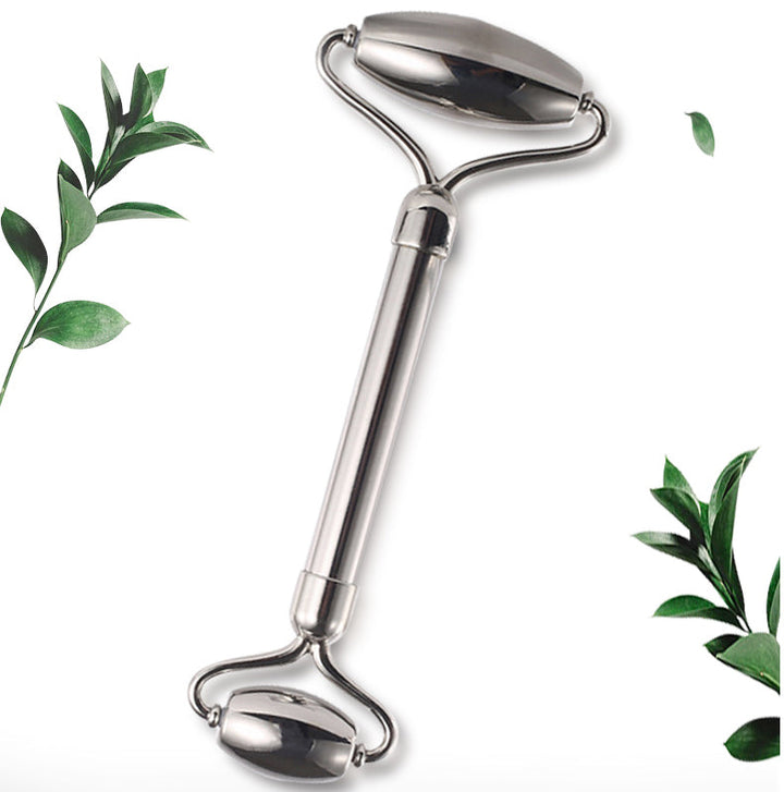 Stainless Steel Face Massage Roller — V‑Shaped Lift & Firm
