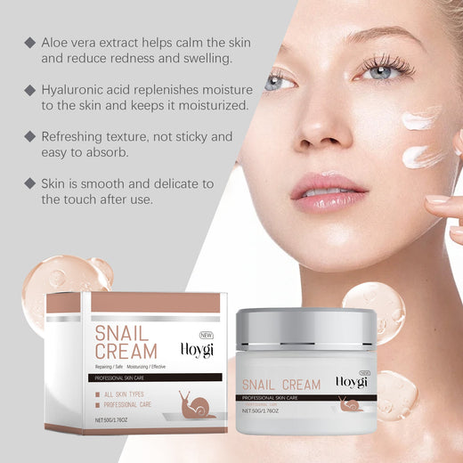 Snail Moisturizing Cream for Dry, Dull Skin Repair