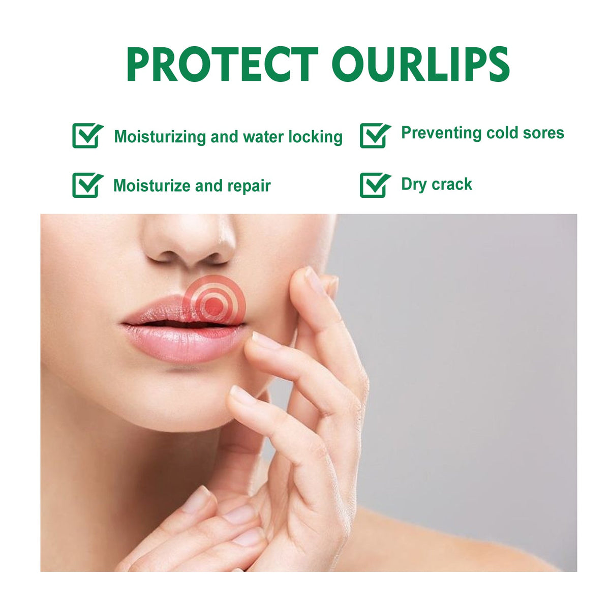 Herbal Medicated Lip Balm for Cracked Dry Lips Relief