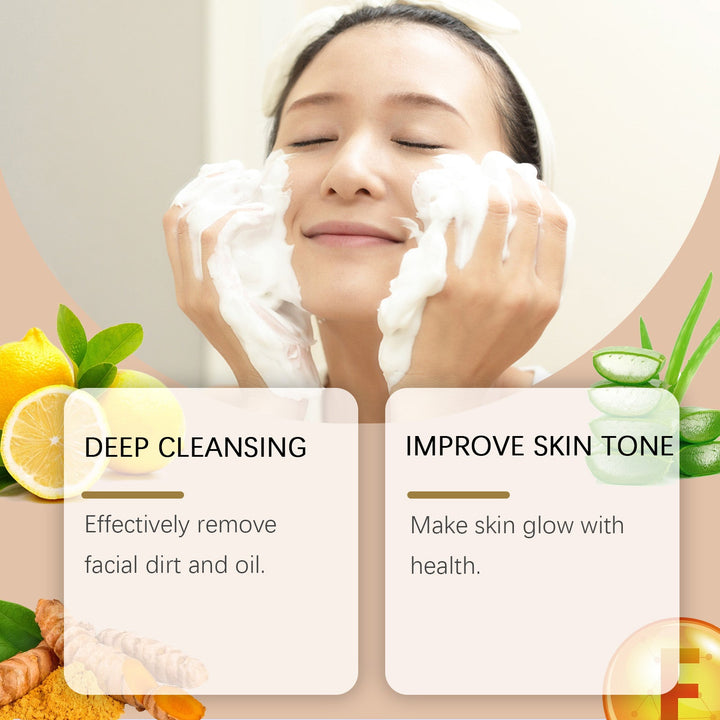 Turmeric Foam Cleanser for Oily Skin & Clogged Pores