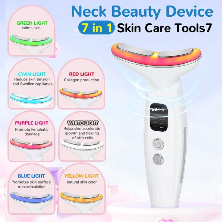 7-Color LED Neck Massager for Brighter-Looking Skin