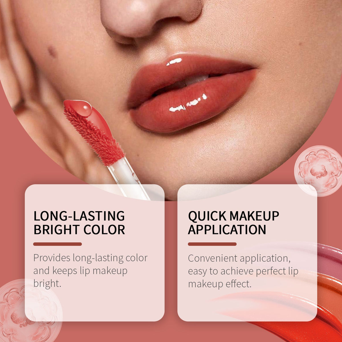Lip Glaze Liquid Lipstick - Long-Wear, Non-Stick Color