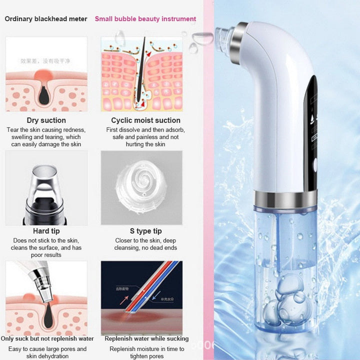 Pore Vacuum Blackhead Remover — Gentle Cyclic Moist Suction