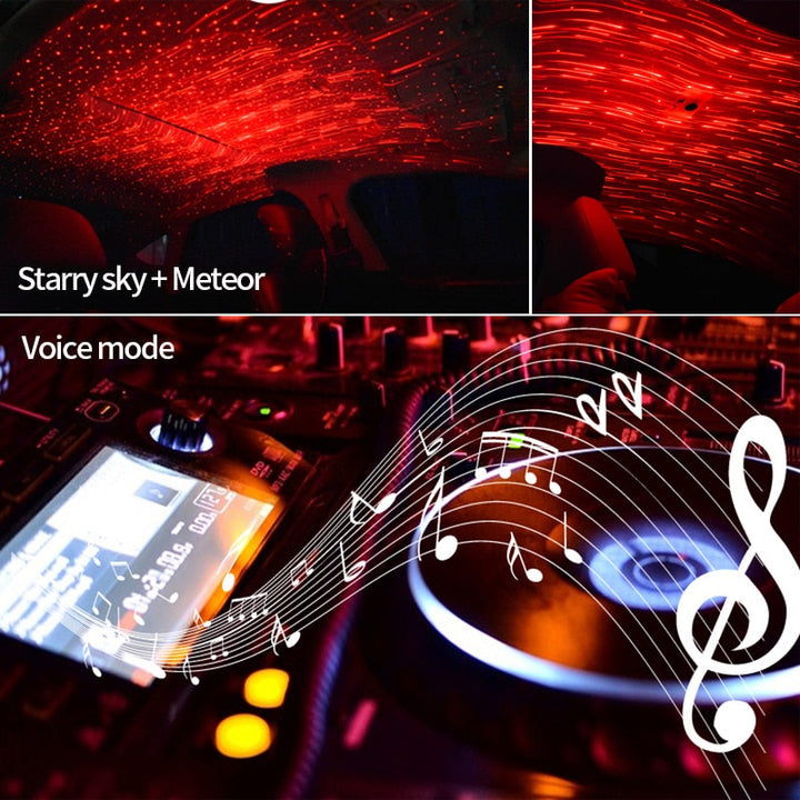 Car Light Projector: Voice‑Activated Starry Sky & RGB Laser