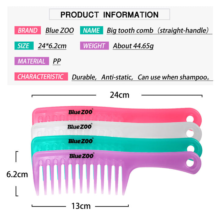 Wide Tooth Detangling Comb — Gentle Anti‑Static for All