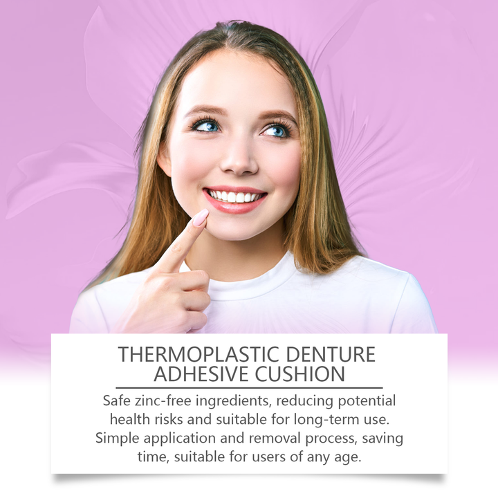 Thermoplastic Denture Adhesive Cushion — Secure 7-Day Hold