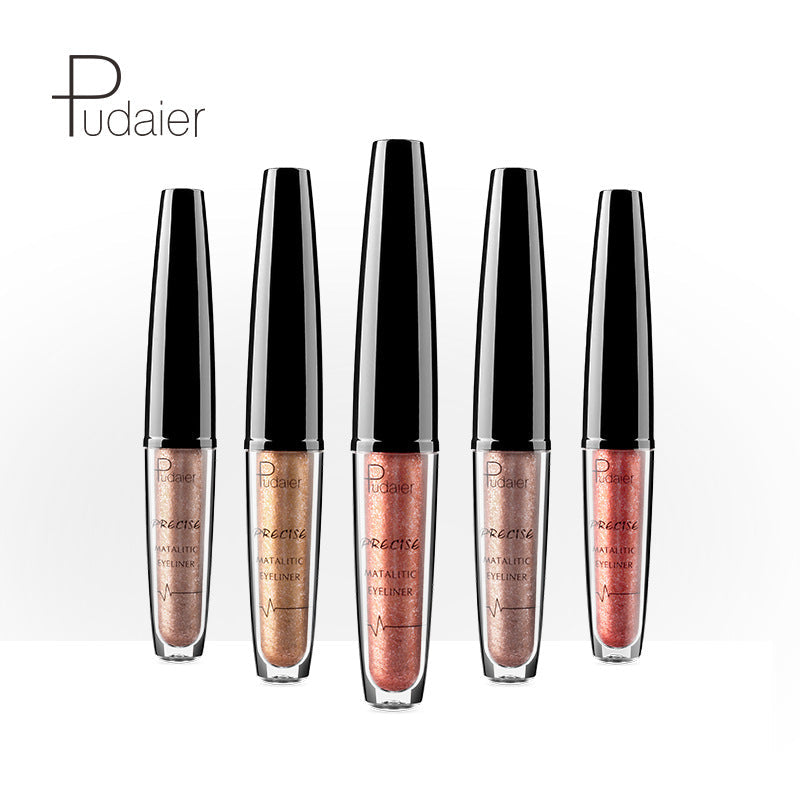 Metallic Liquid Eyeliner for Reflective Glitter Looks