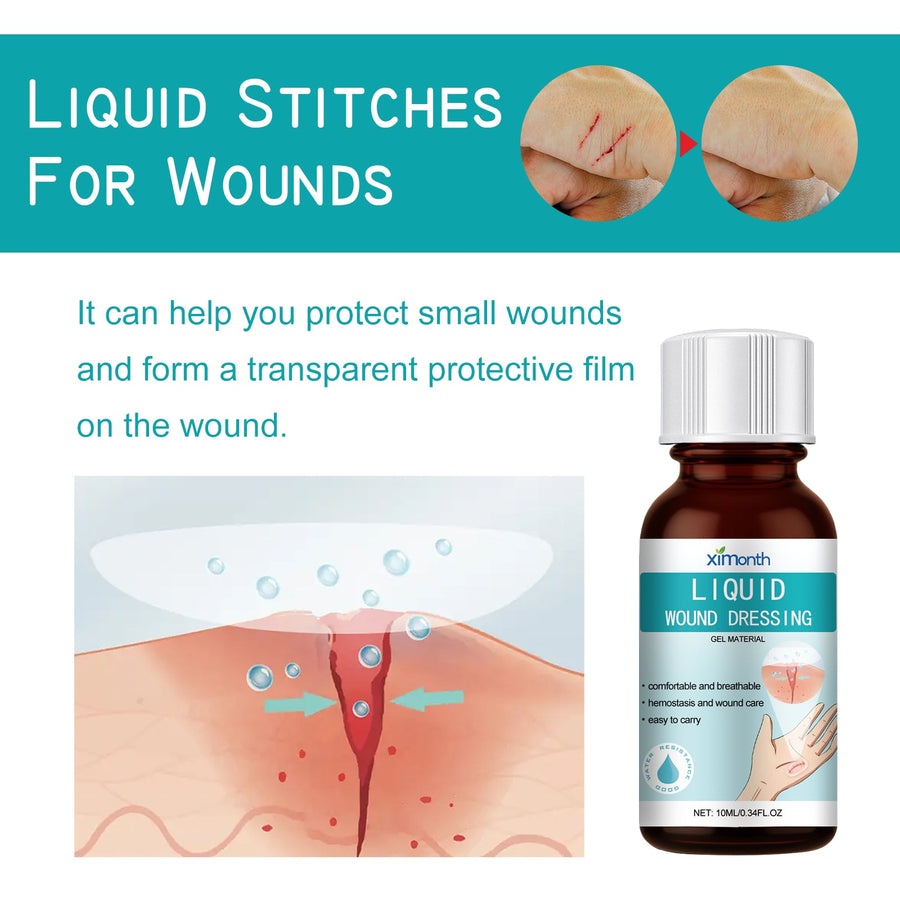 Liquid Bandage for Wounds – Breathable, Transparent Film, 10ml