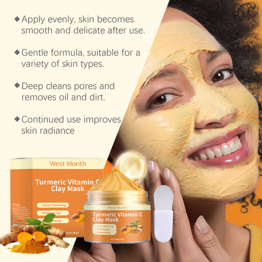 Turmeric Vitamin C Clay Mask for Brighter-Looking Skin
