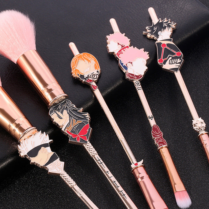 Jujutsu Kaisen Makeup Brush Set — 5 Enamel Character Brushes