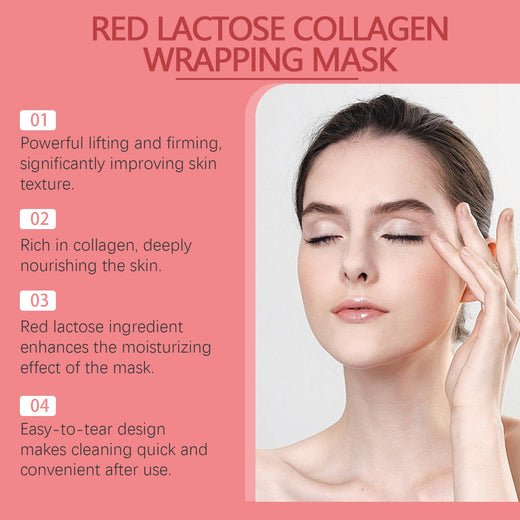 Red Lactose Collagen Mask — Instant Lifting, Firming