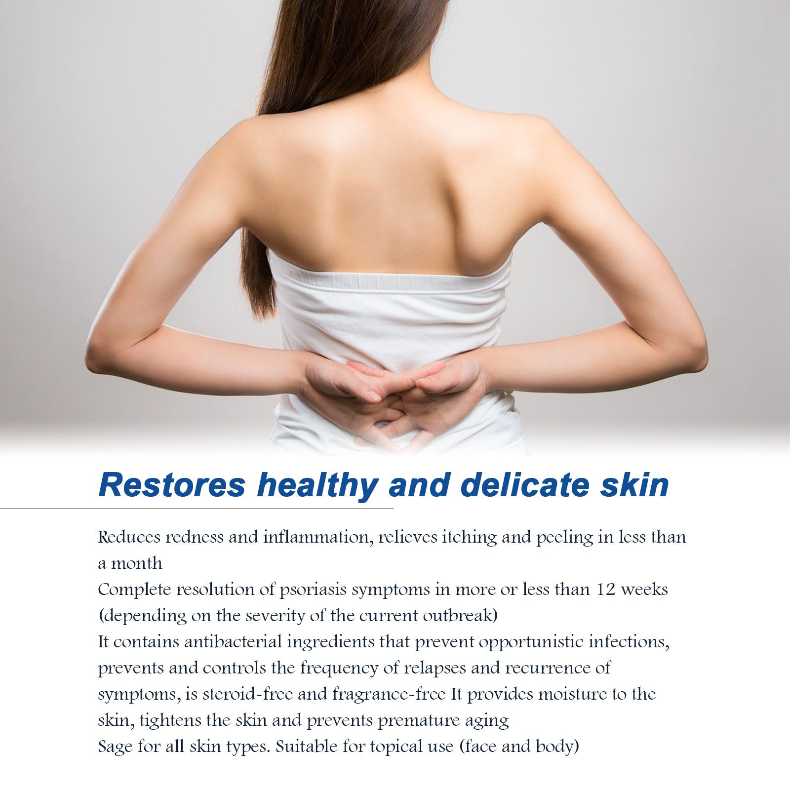 Duplicate of first image showing psoriasis-affected arm with product application demonstration