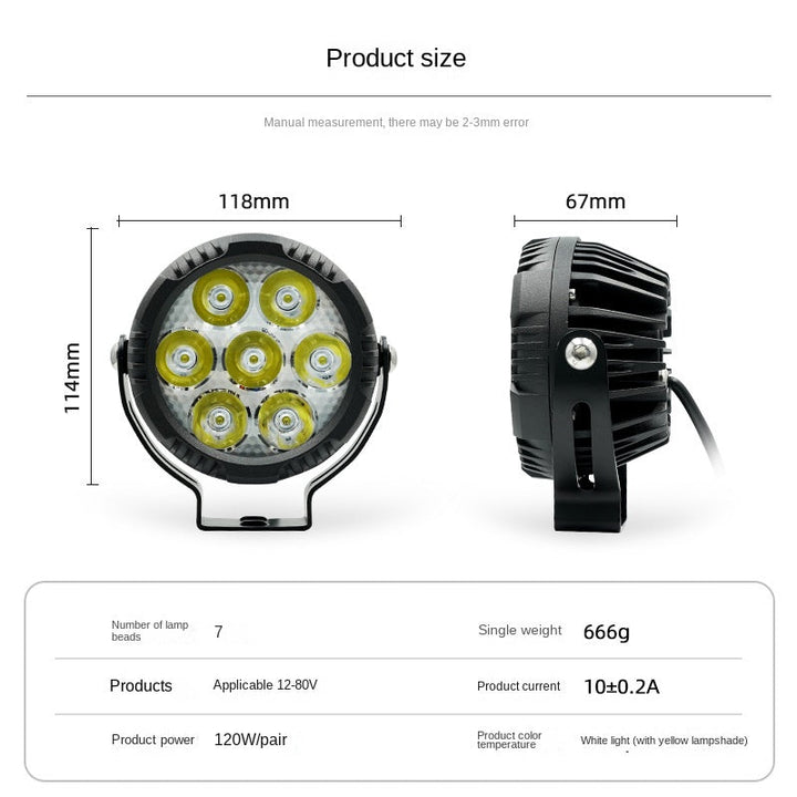 LED Car Spotlights — Dual‑Color Waterproof Off‑Road Lighting