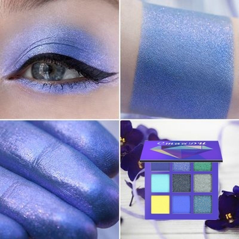 9-Color Eyeshadow Palette for Bold, Colorful Looks