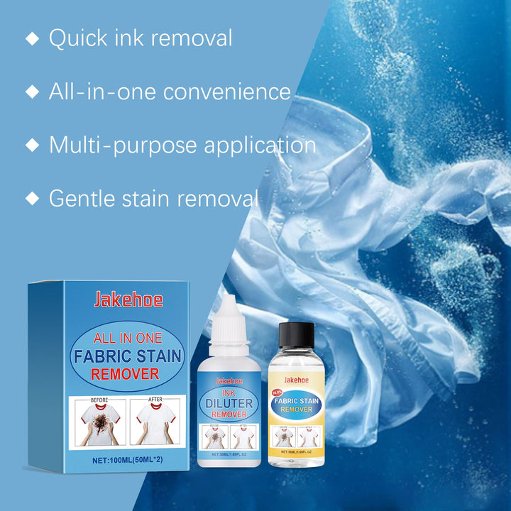 Jakehoe Fabric Stain Remover — Lifts Ink, Oil & Set-In Stains