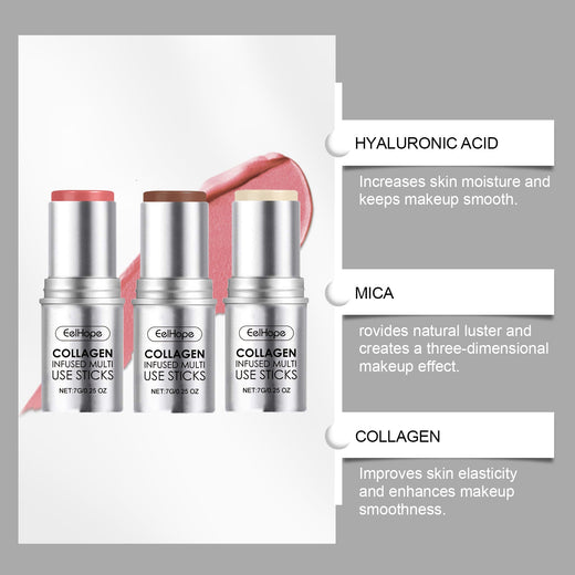 Collagen Makeup Stick for Natural, Dimensional Glow