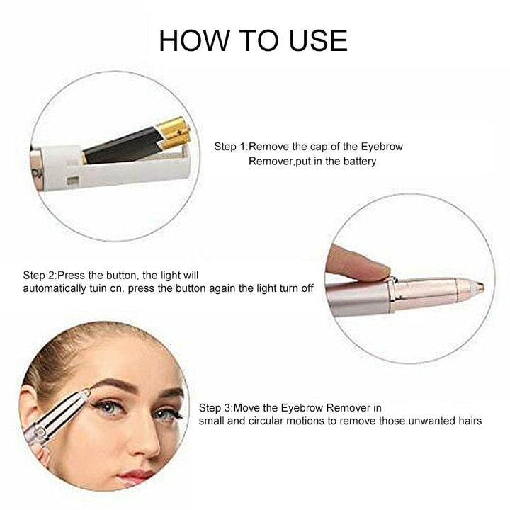 Epilator Shaver — Painless Electric Eyebrow Hair Remover Pen