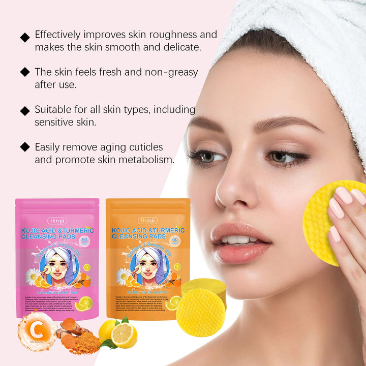 Kojic Acid & Turmeric Cleansing Pads — Brighter, Smoother