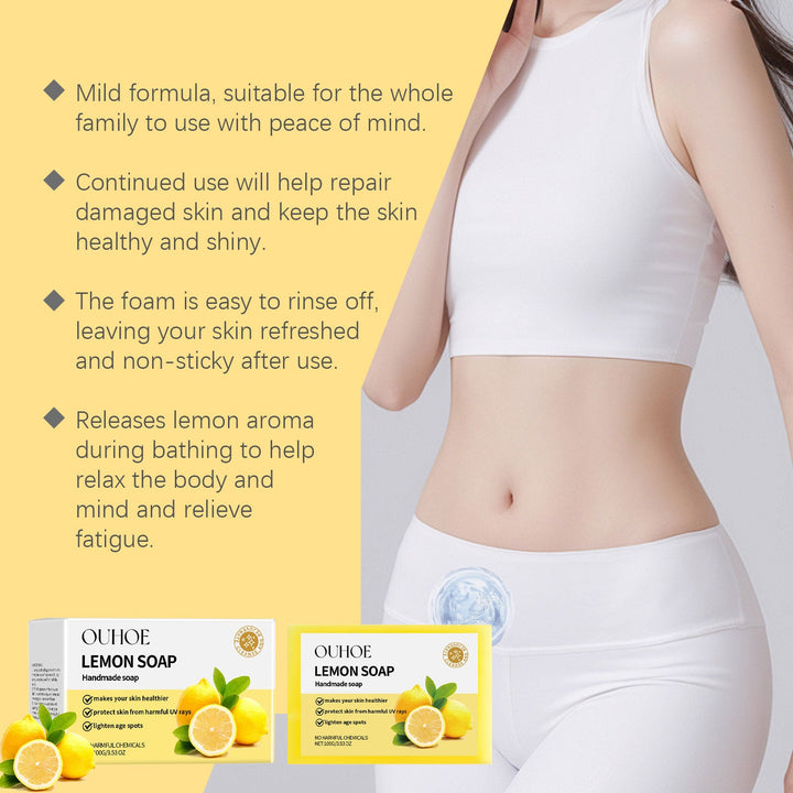 Herbal Lemon Bath Soap for Oily Skin & Deep Cleansing