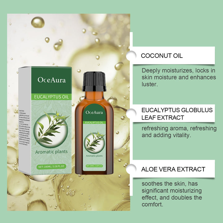 Eucalyptus Body Oil for Dry Skin and Daily Stress Relief