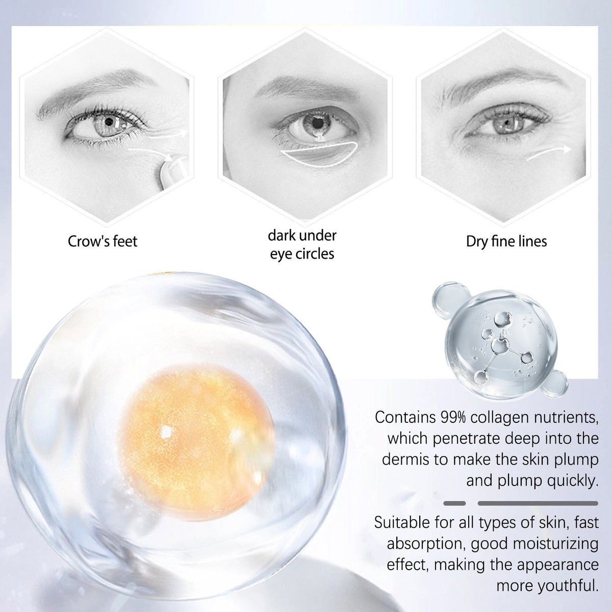 Collagen Eye Mask Patches for Crow's Feet & Dark Circles