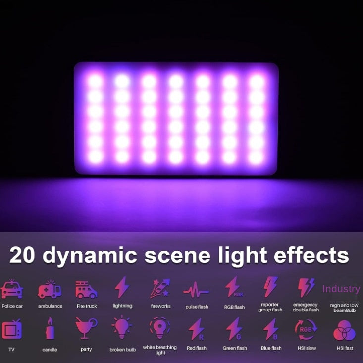 LED Video Light — 2500K‑9000K Bi‑Color with 20 Effects