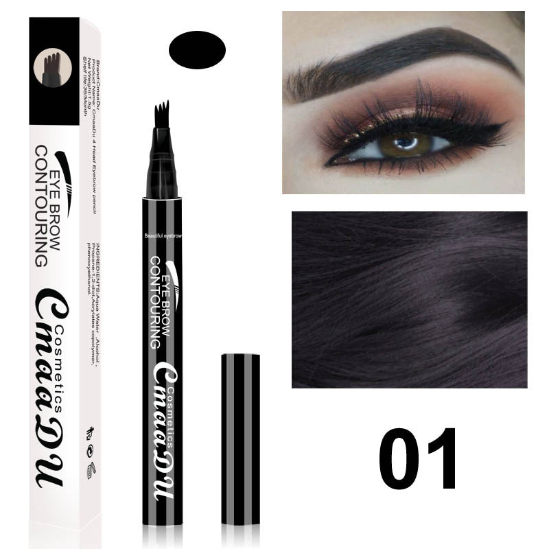 Four-Point Eyebrow Pencil for Natural Hair Strokes