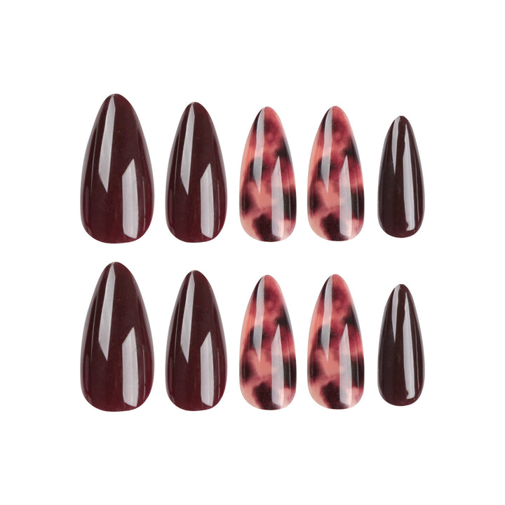 Tortoiseshell Press-On Nails — Almond, Salon-Quality