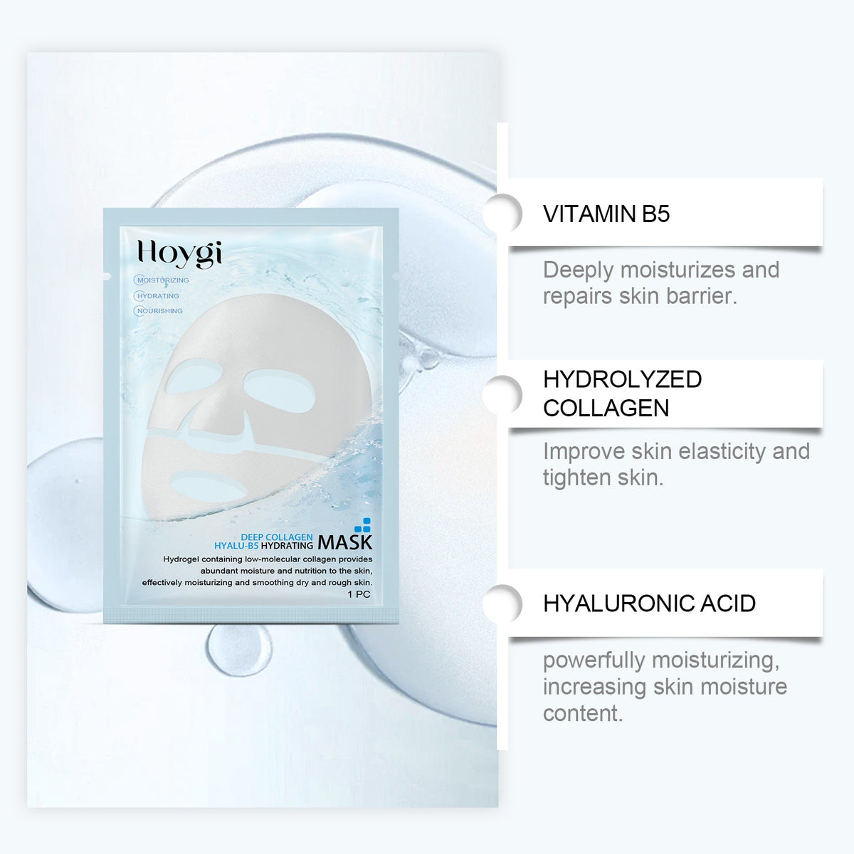 Hoygi Collagen B5 Hydrogel Mask for Dry, Tired Skin