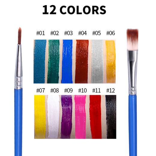 Face And Body Paint Palette With 12 Vibrant Colors