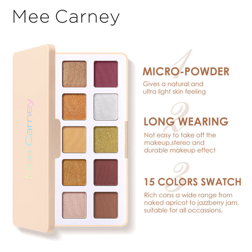 15-Color Eyeshadow Palette for Warm, Lasting Looks