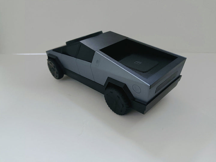 3-in-1 Wireless Charger — Cybertruck Design, Motorized Drawer