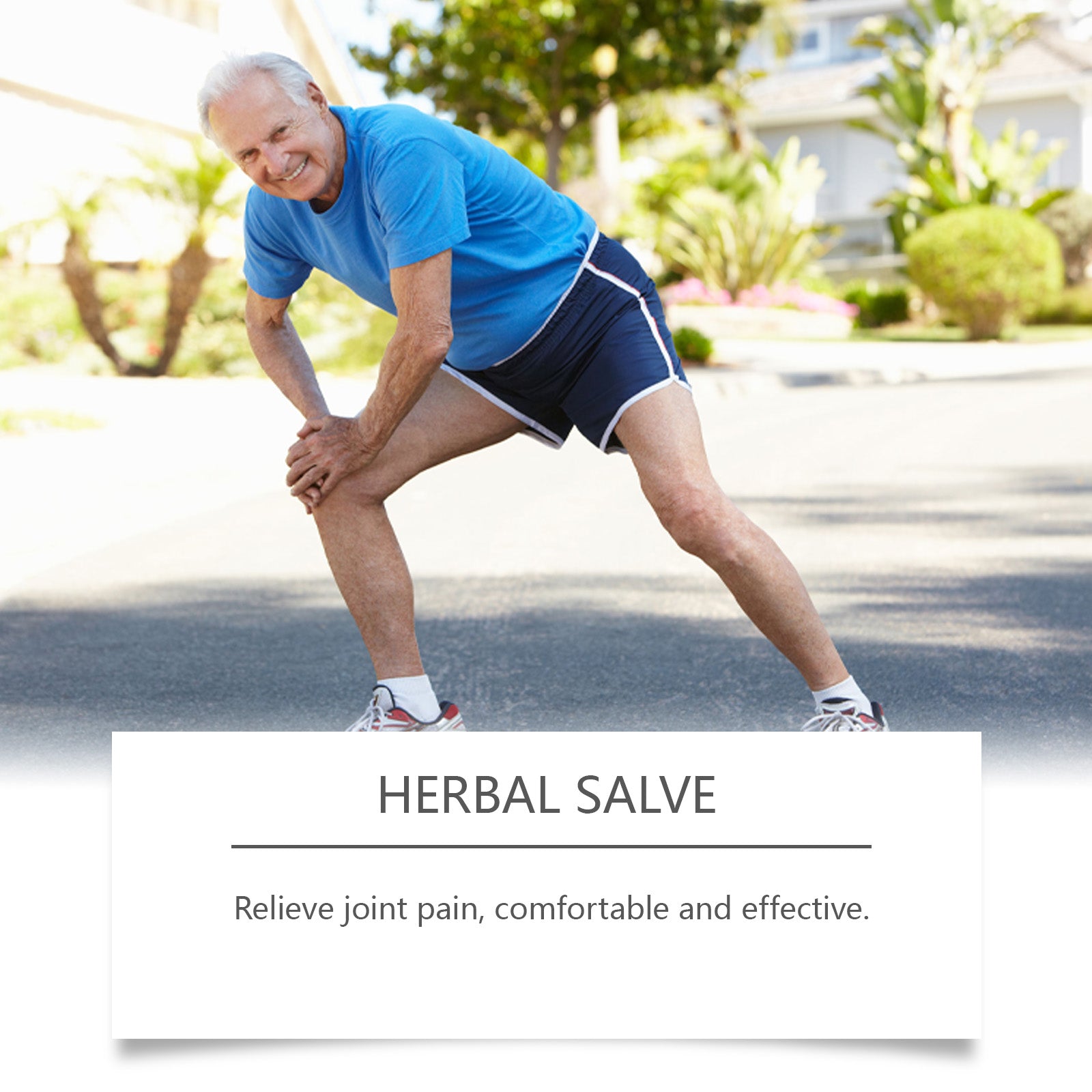 Detailed view of herbal salve jar and full product packaging with ingredient specifications