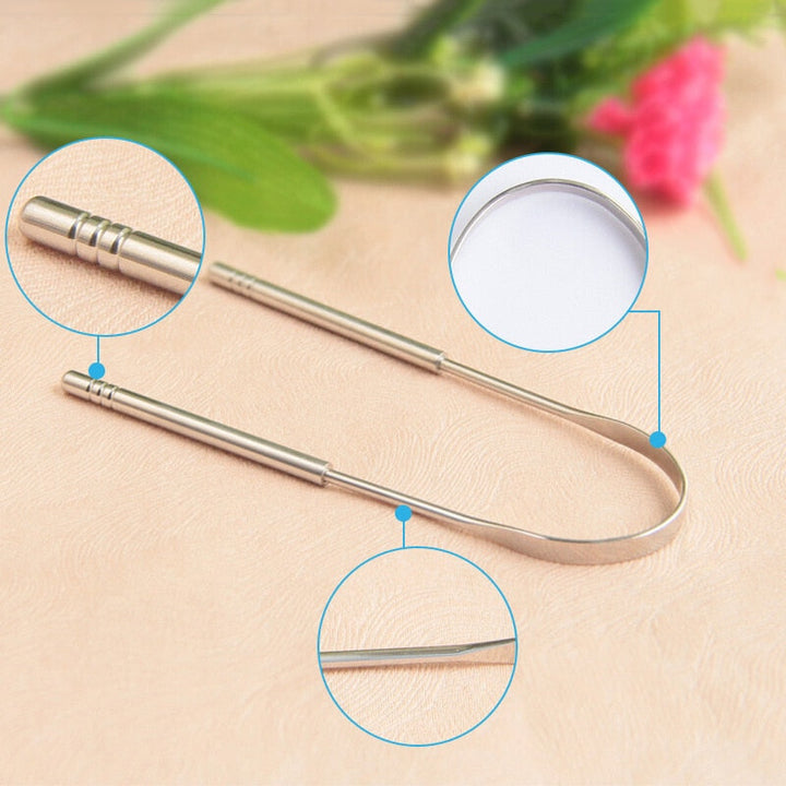 Stainless Steel Tongue Scraper — Fresh Breath & Superior