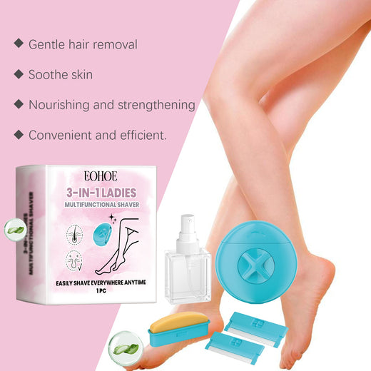 EOHOE 3-In-1 Women's Razor Multi-Functional Gentle Body Clea